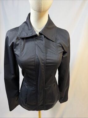 Armani Exchange Black Fitted Utility Jacket. Small hole inside left pocket.